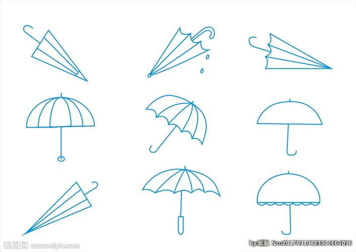 日本花伞简笔画