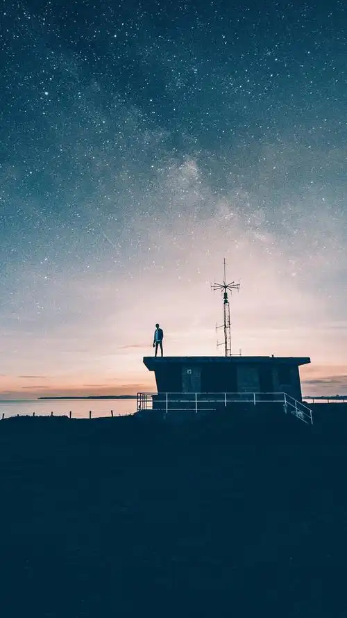 唯美夜晚星空风景