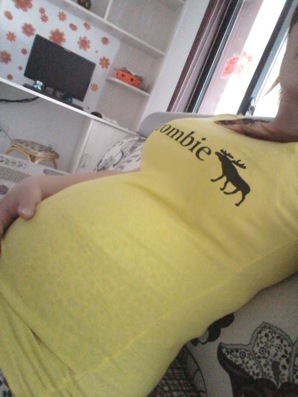 怀孕十八周了,肚子大还是小,看图