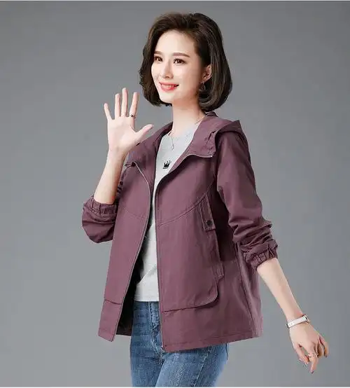 余今品牌韩版宽松夹克外套女2020年春秋季新款女装休闲中长款小个子