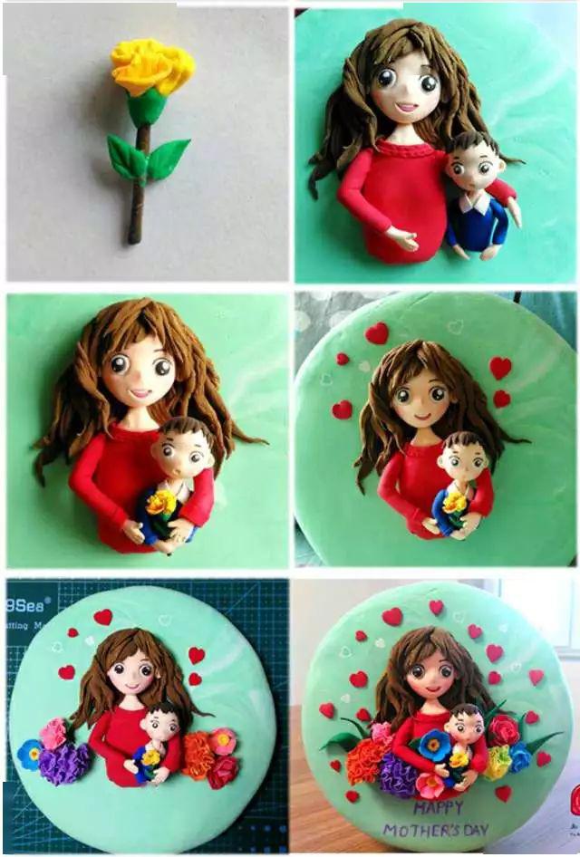 母亲节用一份粘土手工说出那句妈妈我爱你