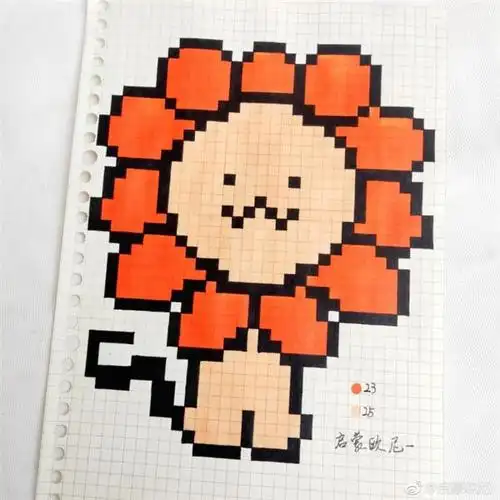 像素画 / 格子画 / 方格画 / 手绘天天睡不醒天天困啊