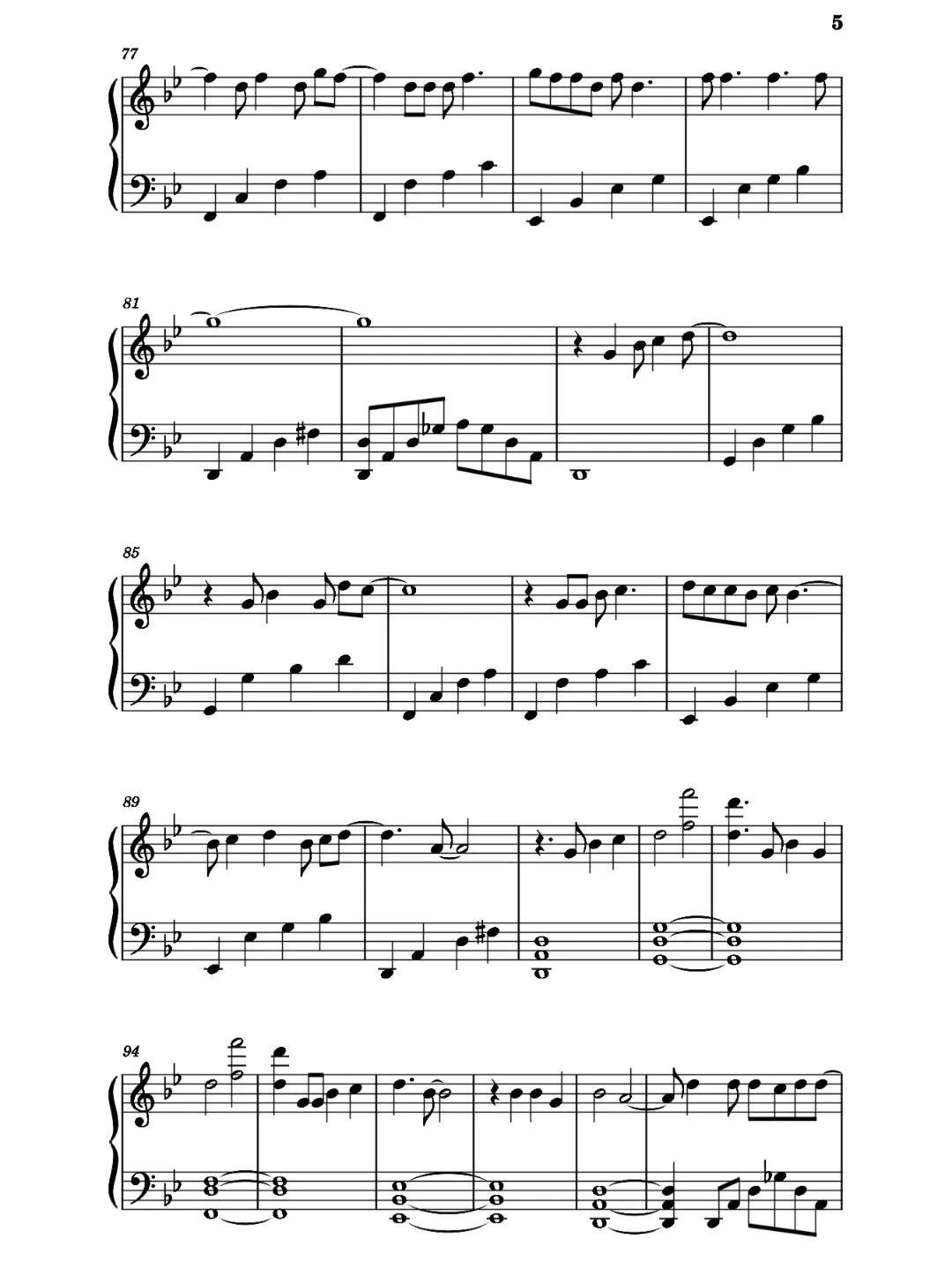 时代少年团 作为怪物 钢琴谱