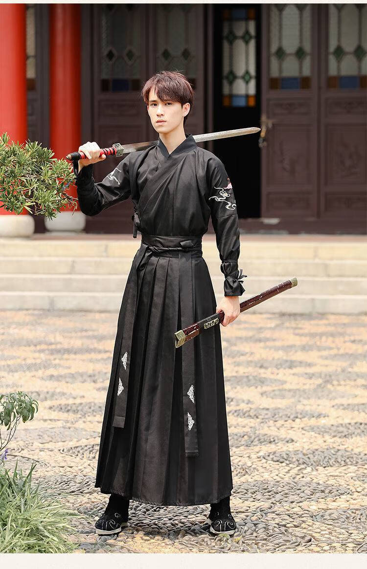 国潮男装联名锋承男装汉服学生武侠风班服侠客书生帅气古装男士古风