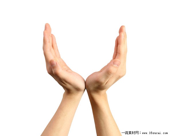 高清双手托起手势psd素材