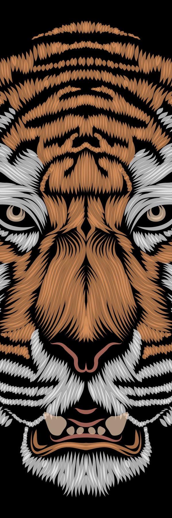 壁纸图片大全墙纸霸气,霸气壁纸(壁纸,画的老虎也可以很霸气)