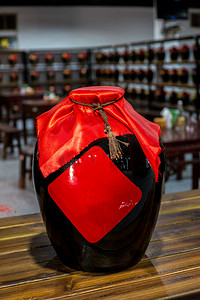 河北保定4a级刘伶醉古烧锅文化景区遗址古风酒坛子摄影图配图