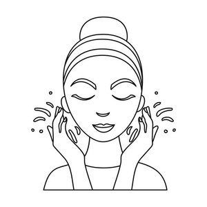 洗面部图片-洗面部素材-洗面部插画-摄图新视界