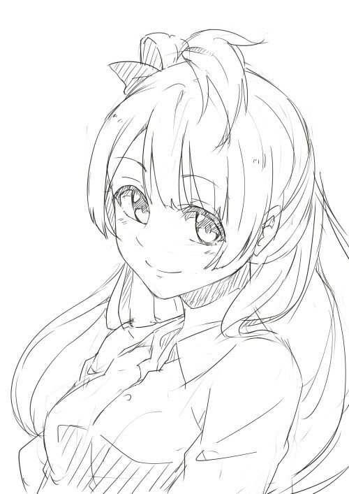 求动漫美少女图!临摹用的!