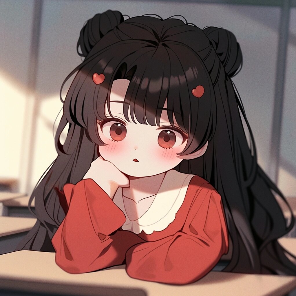 可爱女生头像:百无聊赖发呆的你