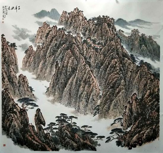 古往今来,虽然以黄山为题材的优秀画作浩如烟海,刘越胜却依旧乐此不疲