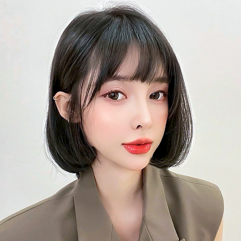 短发女真发全真人发全头套式仿真自然减龄适合圆脸发型假发套优惠券