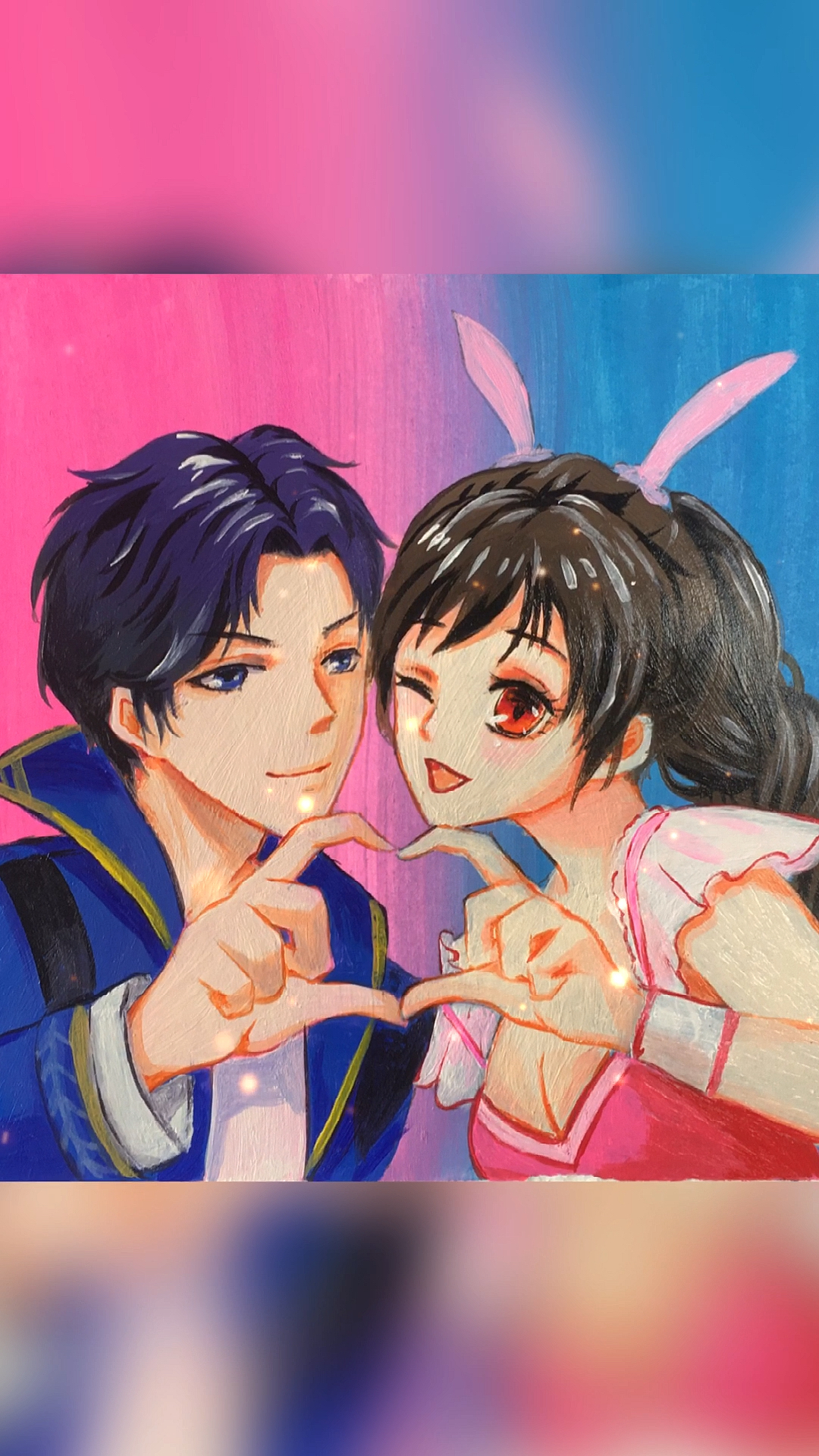 斗罗大陆唐三#老爸画的唐三小舞vs我画的唐三小舞