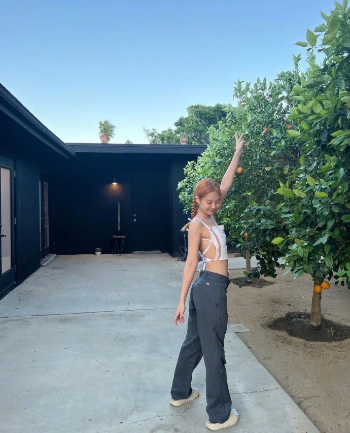 jennie参加科切拉音乐节晒照 白色吊带露背装性感撩人_凤凰网