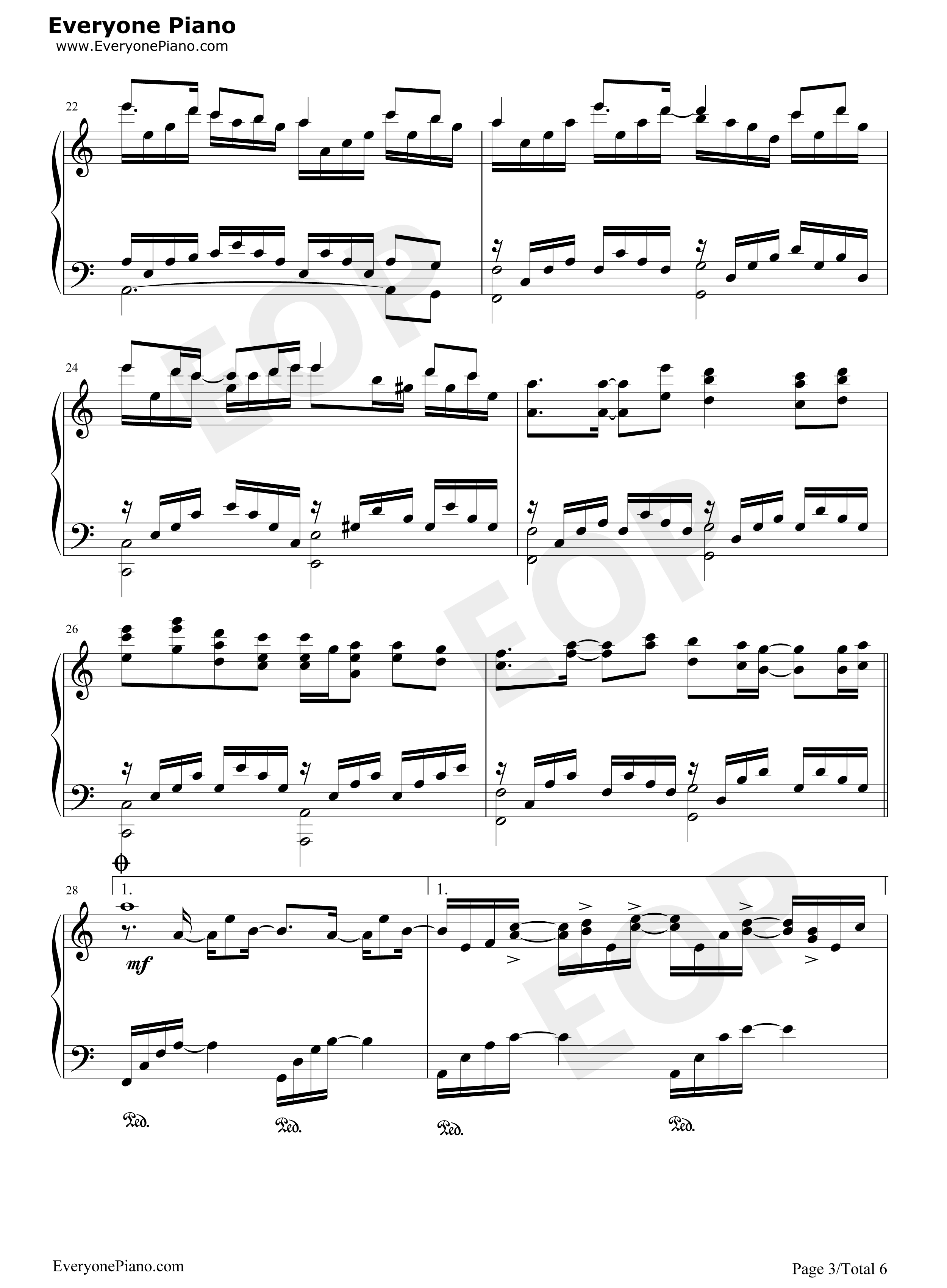 春泥-庾澄庆五线谱预览3