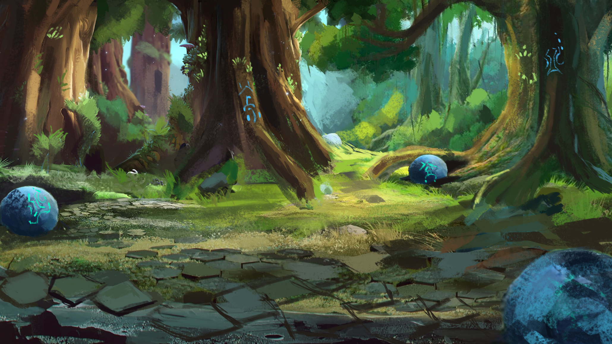 场景概念气氛图练习|插画|游戏原画|淡若紫季 - 原创作品 - 站酷