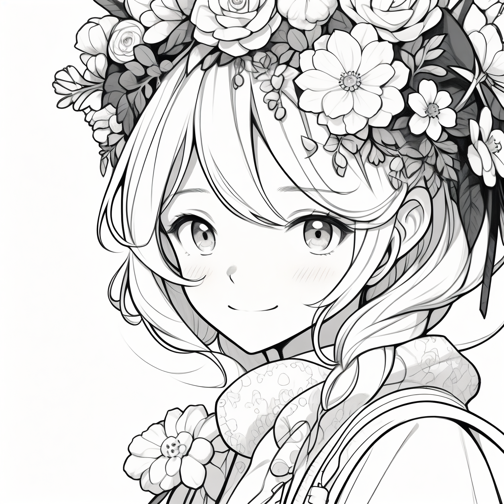 96动漫风黑白可爱头像94