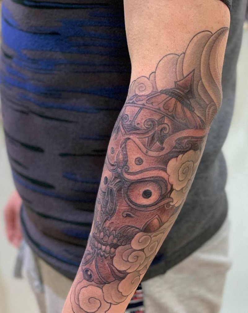 今日作品更新 #嘎巴拉 #小臂纹身图片_手臂新传统嘎巴拉纹身图案