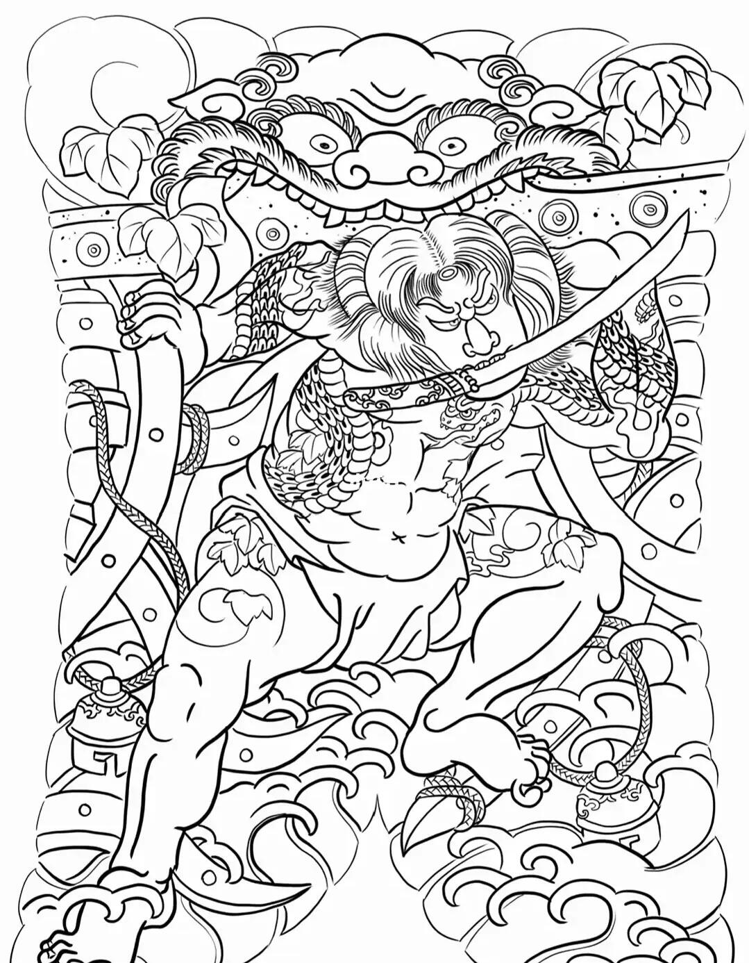 纹身张顺破水门老传统纹身