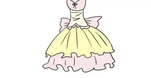 晚礼服公主裙简笔画图片大全简单又漂亮公主裙简笔画怎么画