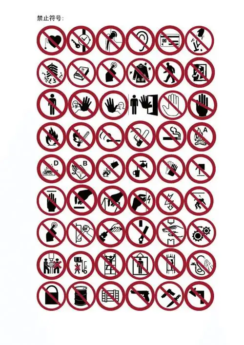 禁止符号标志标识
