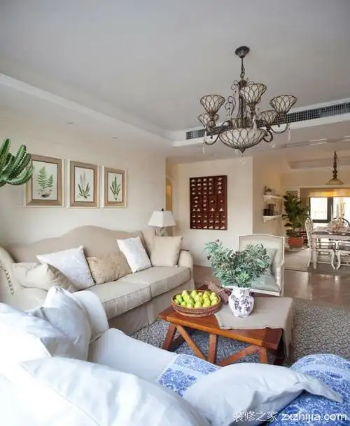 美式风格家装客厅吊顶装修效果图大全