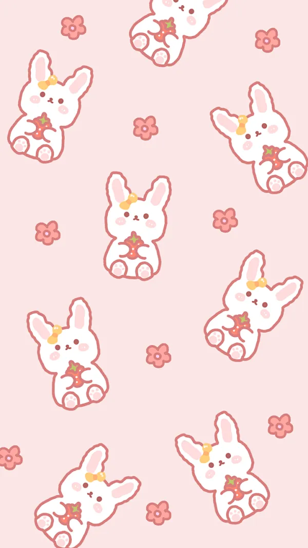可爱卡通小兔手机壁纸聊天背景