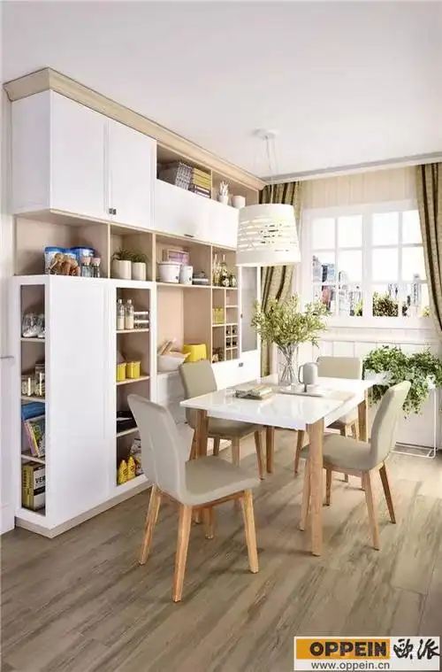 餐厅整面墙柜子装修效果图新款餐边柜设计