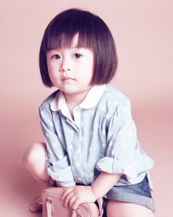 幼儿蘑菇头短发发型图片 女儿童蘑菇发型设计
