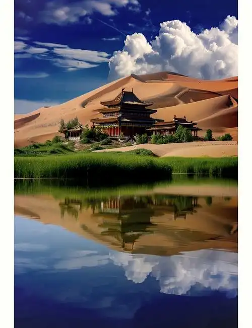 🌙月牙泉:自然与文化的交融🏜️