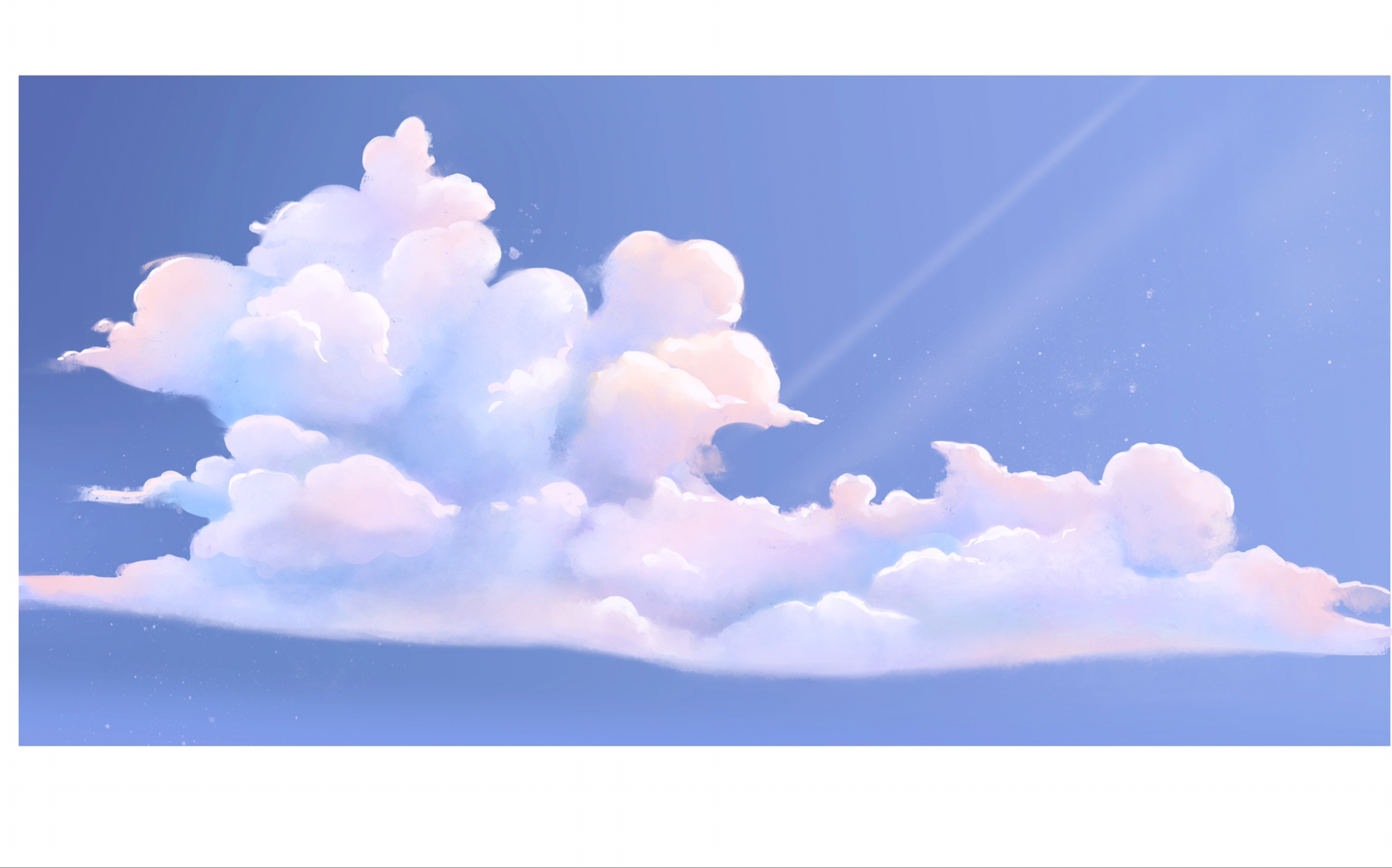 【ipad云朵练习 】相信我,不会再有比这更少女心的云过程了