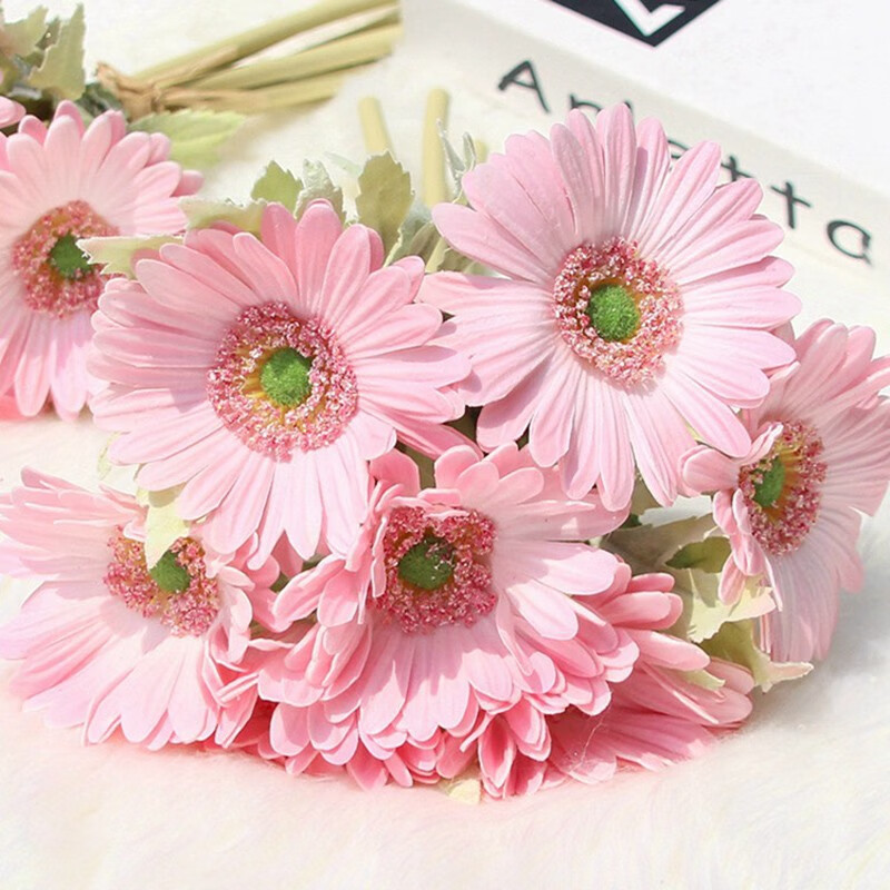 妙如意 仿真非洲菊花假花家居装饰婚庆手捧小花束花朵干花插花家居