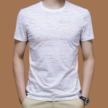 奇阿玛尼亚奇 阿玛尼亚男士品牌短袖t恤男夏季青年冰丝圆领时尚半袖