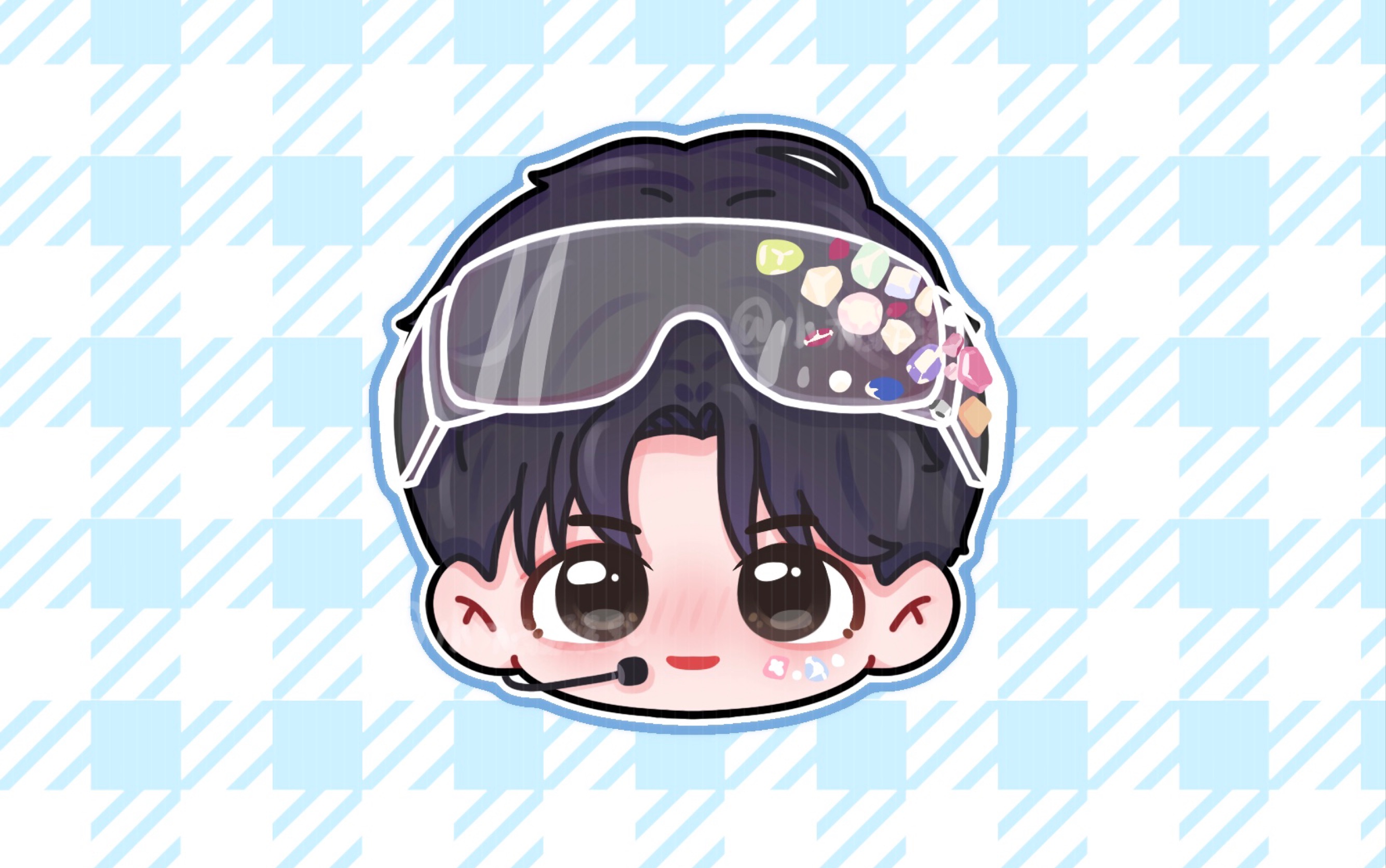 「绘画过程」q版大头客单展示 |刘耀文