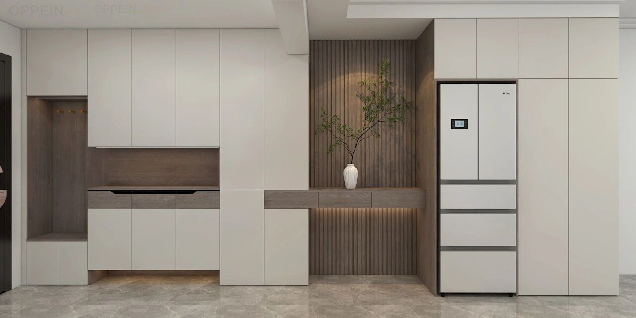 欧派全屋经典搭配(阿拉斯加橡木 子午灰) 一直没淘汰的两种材质