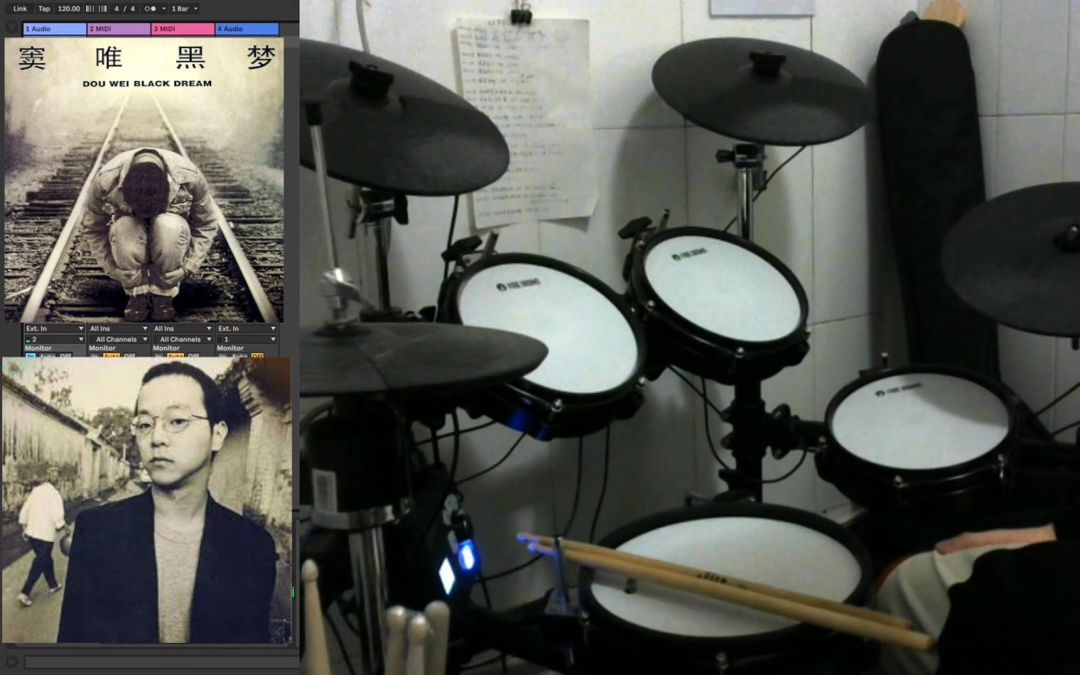 黑色梦中鼓演奏cover窦唯赵牧阳