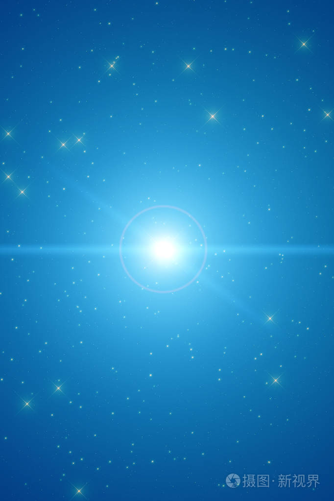 明亮的星星在夜空中闪耀空间概念