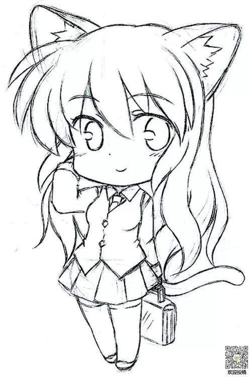 简笔画动漫q版人物简笔画女生q版人物 简笔画 手绘 素描美少女头像