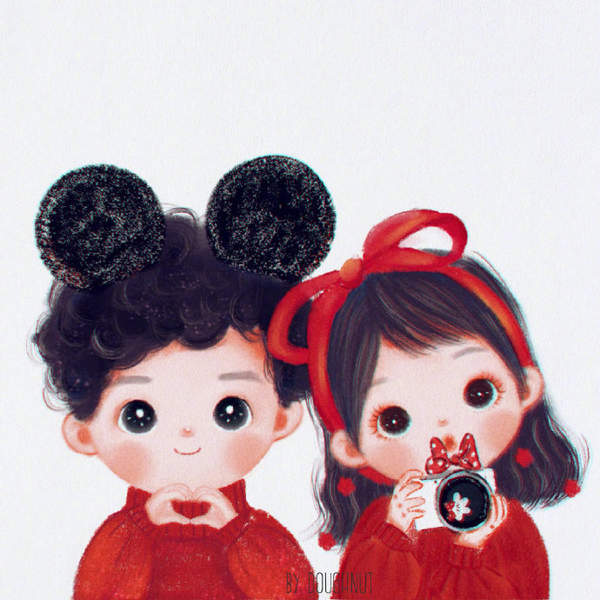 2020春节情侣卡通头像图片下载-2020春节情侣头像高清无水印版下载