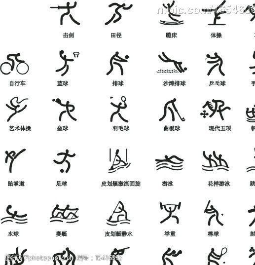 2008年奥运会运动项目标志图片