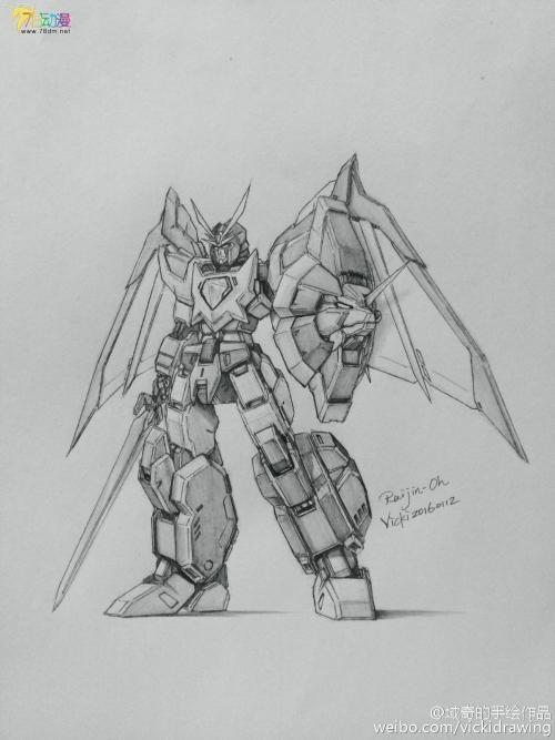 机器人素描简笔画今天和大家分享一下画科幻战斗机器人的简笔画过程