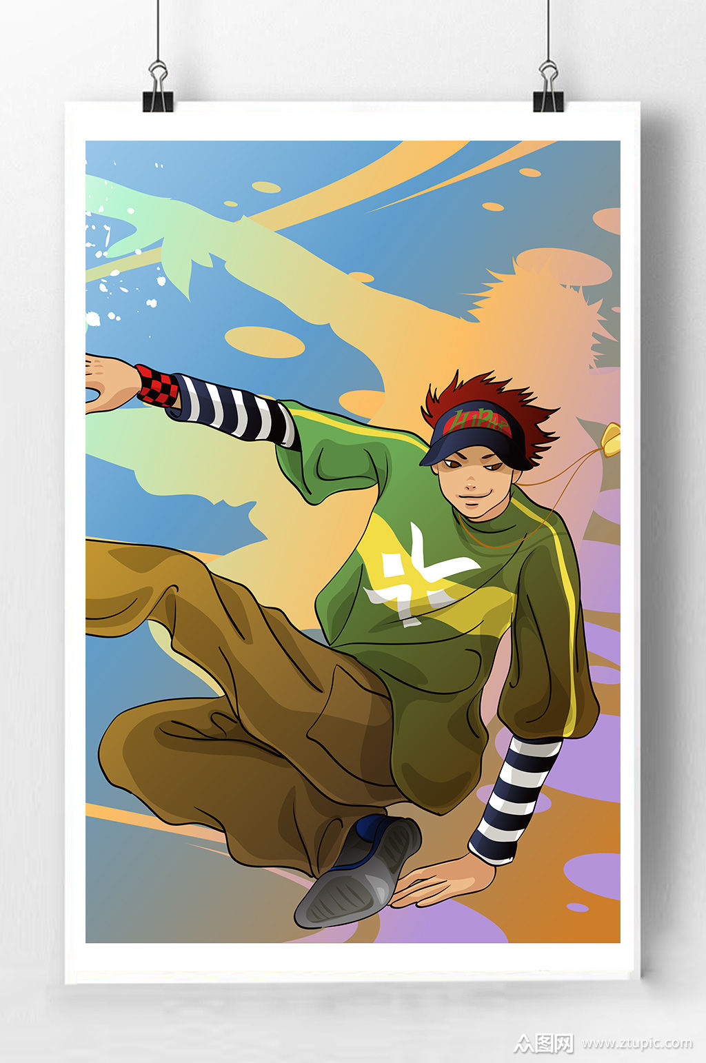 卡通动漫时尚街舞男