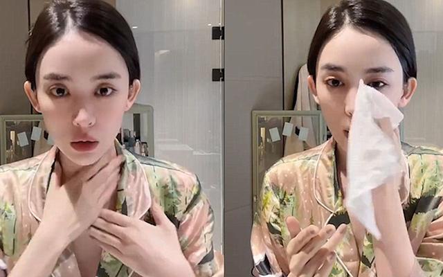 古力娜扎直播卸妆后,五官素颜更加动人,网友:这是卸了个空气?