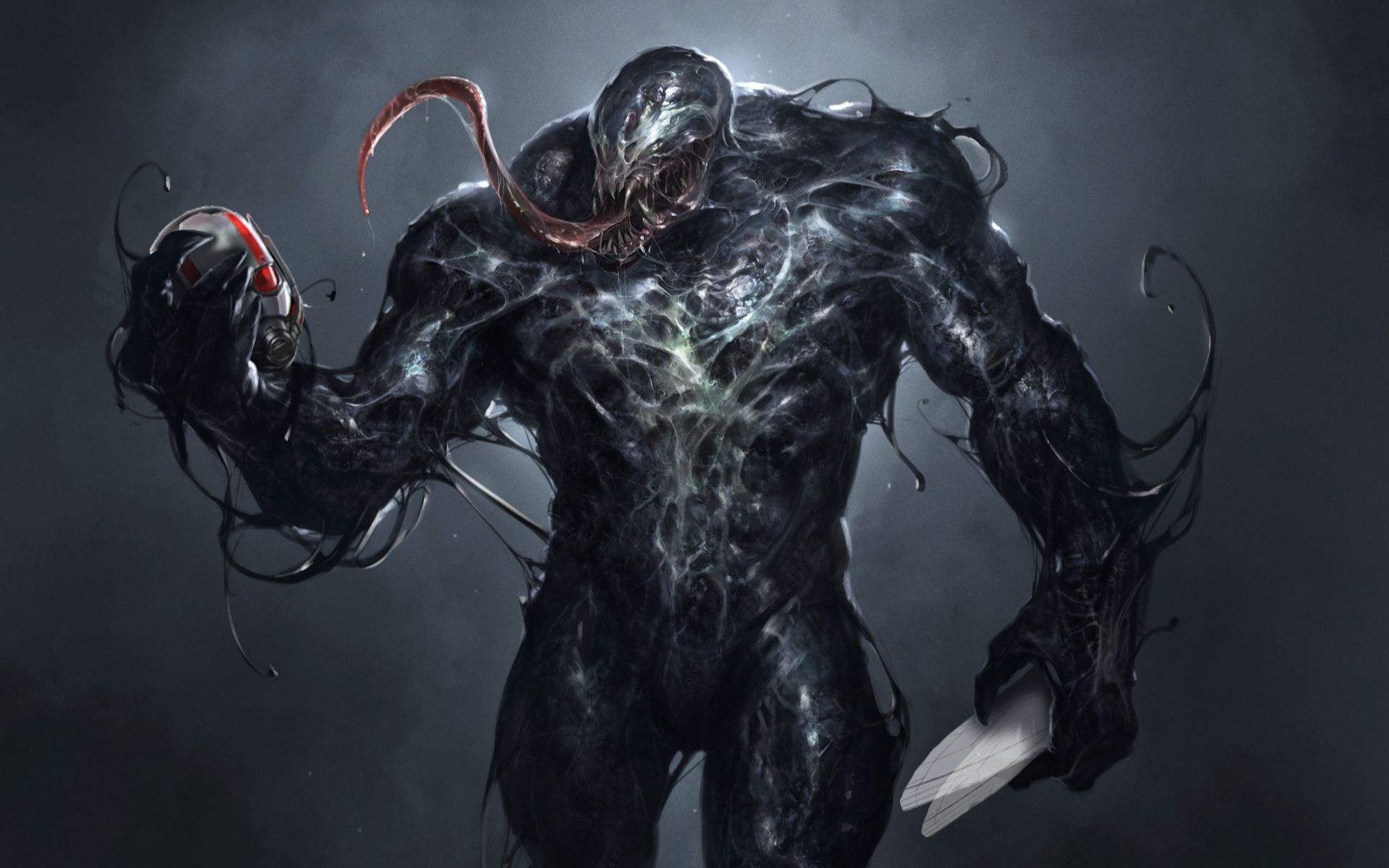 继续送上暗黑超级英雄插画之漫威毒液霸气桌面壁纸-动漫壁纸 - 壁纸之