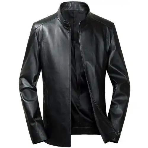 海宁真皮皮衣男绵羊皮男士皮衣外套春秋新款商务休闲男真皮夹克薄