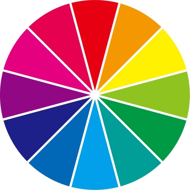 怎么看懂色相环使用12色色相环学习互补色和相似色关系