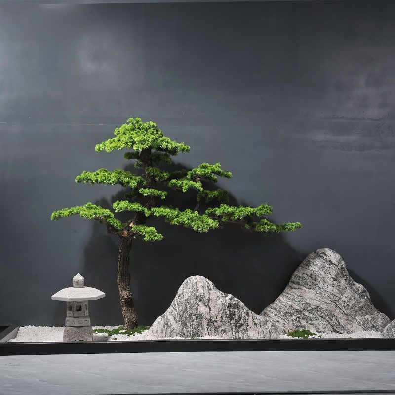 景观石石雕雪浪石切片组合泰山石小中式枯山水别墅庭院园林小品