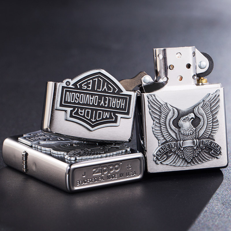 美国zippo打火机芝宝哈雷雄鹰展翅200hdh284男士礼品