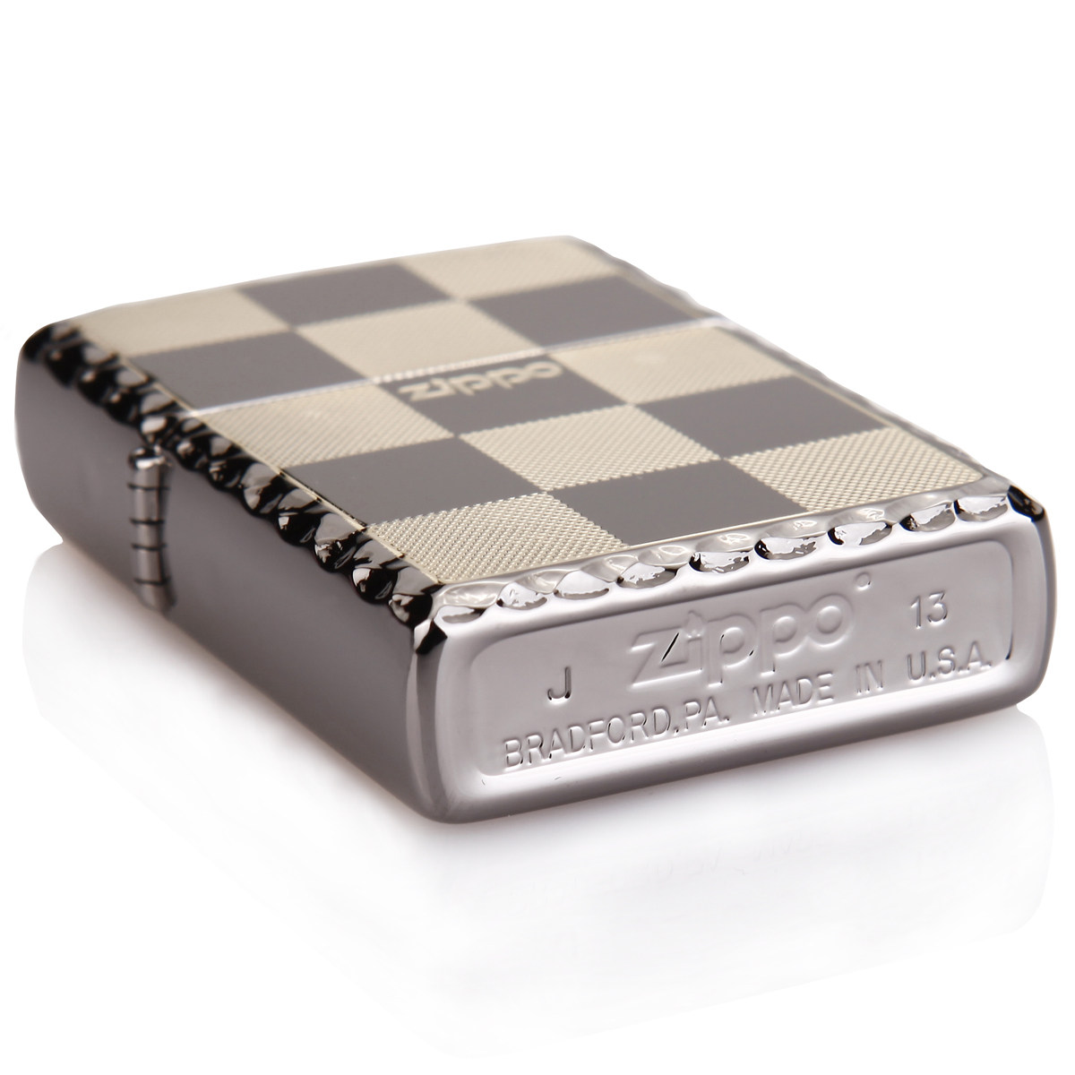 zippo芝宝美国原装正版打火机黑冰格子大气上档次zippo