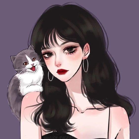 甜美高冷的动漫女生头像